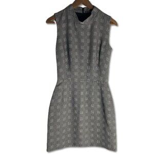 Alexander McQueen 2014 Plaid Mock-Neck Sleeveless Sheath Dress